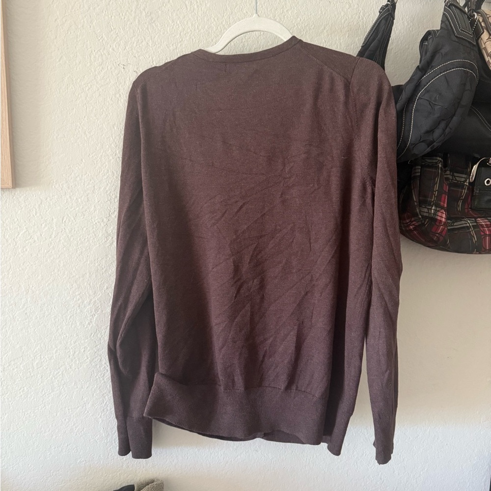 Lands' End Chocolate Brown Knit Cardigan - Picture 4 of 6